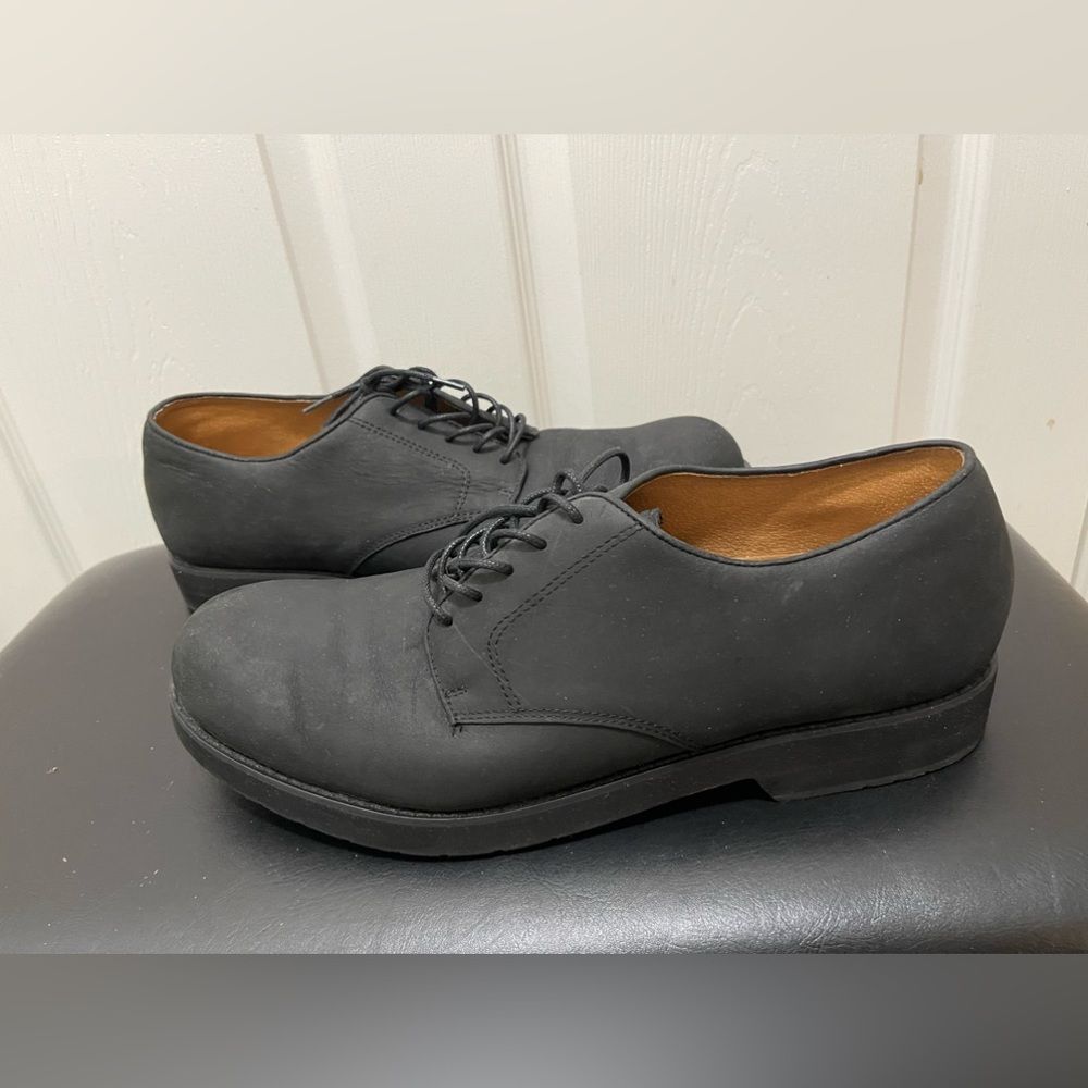 Bass Oxford Shoes Lace Up Leather Essex Size 13M Mens Black